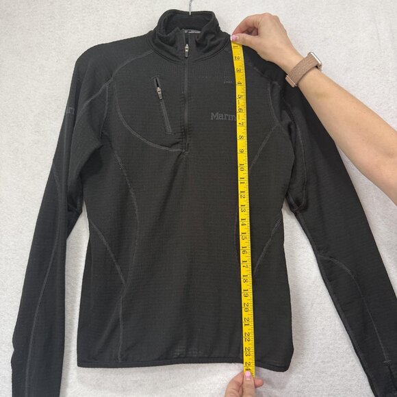 Marmot Pullover Mens Medium Black Polartec Fleece Half Zip Long Sleeve Outdoor - Picture 12 of 14